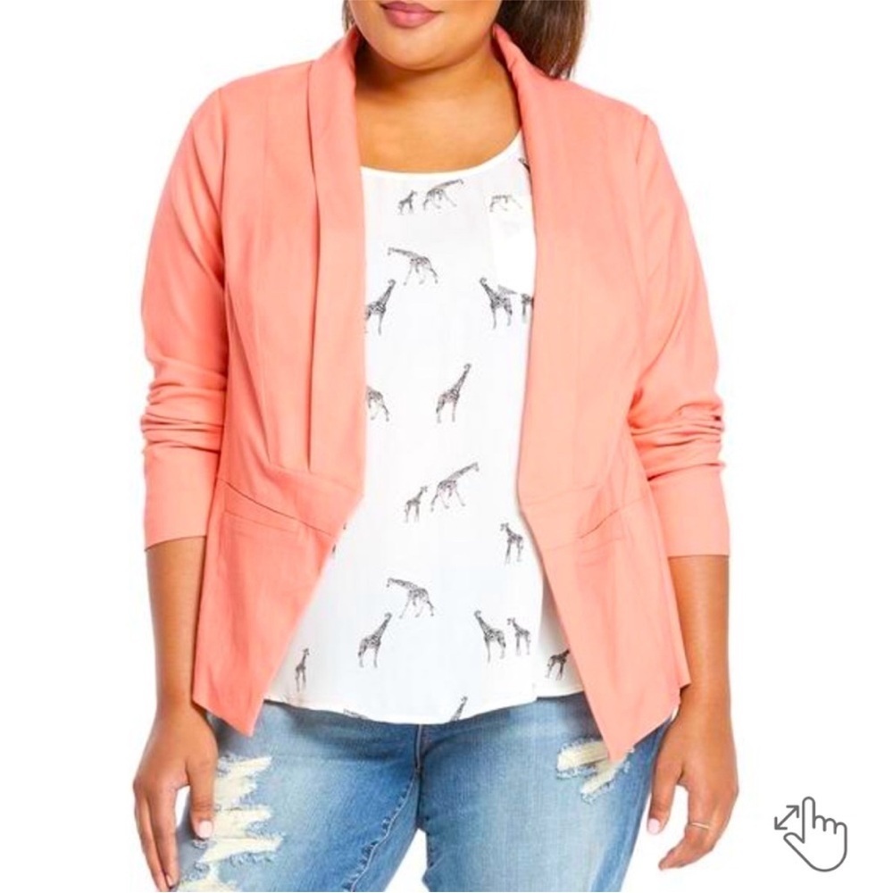 Torrid size 28 Coral Women's Blazer with pockets - Picture 1 of 6